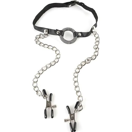 Gag with Nipple Clamps by Fetish Fantasy Series