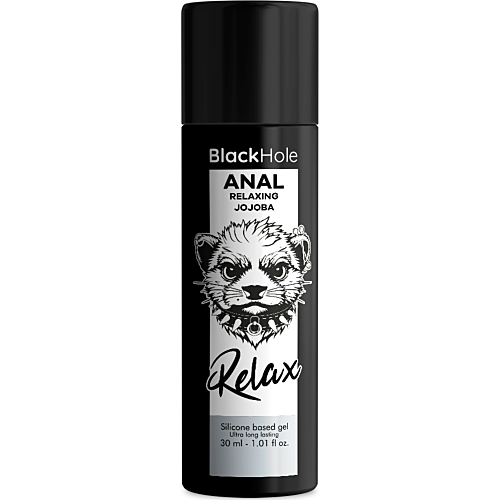 Relaxing anal lubricant Black Hole with jojoba silicone-based