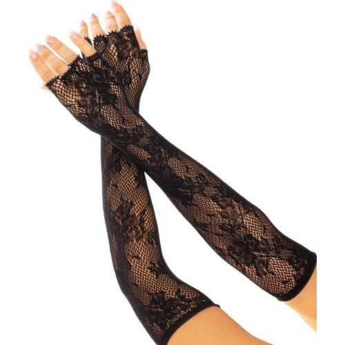 Fingerless Floral Gloves by Leg Avenue - Seamless Style