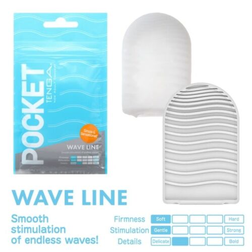 Masturbator Tenga Pocket Wave Line with Wave Textures