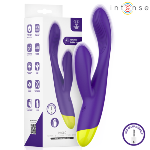 Rabbit Vibrator INTENSE High Tech PAOLO G-Spot and Clitoral Stimulator