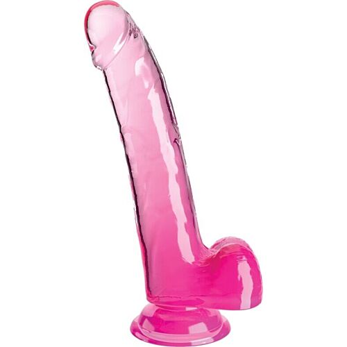 Dildo King Cock Clear 20.3 cm with Testicles