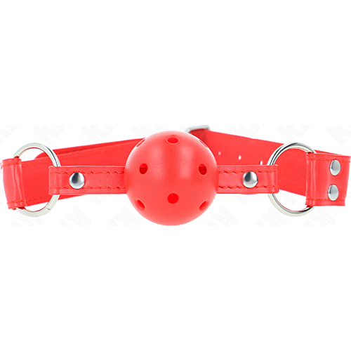 Ball Gag KINK Complete Red Hollow 4.5cm