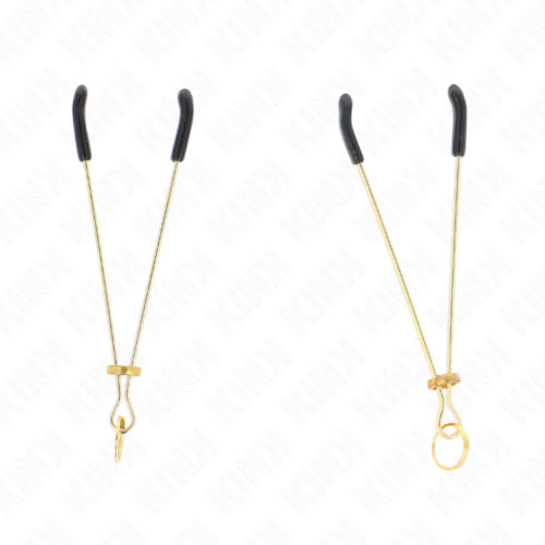 Nipple Clamps KINK THIN NIPPLE CLAMPS GOLD 7 CM