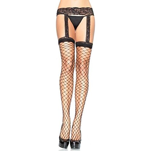 Fishnet Stockings Leg Avenue with Lace Garter