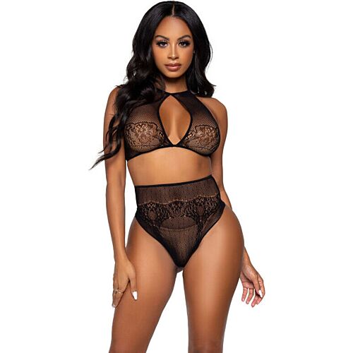Lingerie Set Leg Avenue Halter Crop Top & Thong