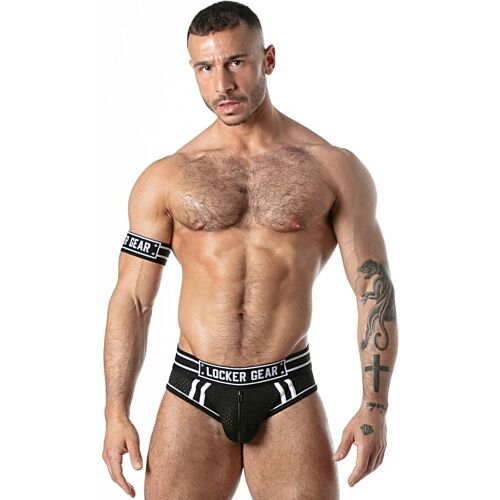 LOCKER GEAR Sport Mesh Jock Brief Black XL