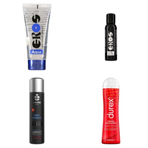 Water-based, silicone, anal and flavoured lubricant kit