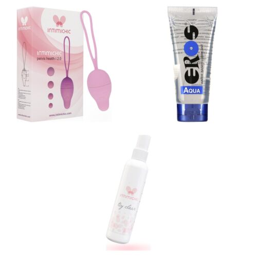 Pelvic floor kit with progressive-weight Kegel balls