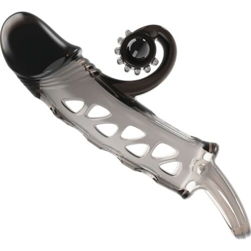 Penis Sleeve Romance Black Extended with Vibration