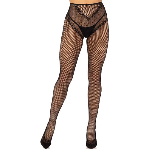 Fishnet Stockings Leg Avenue Crotchless with Heart Seam