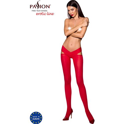 Tights Passion Woman Garter & Stock with Distinctive Hip Cut