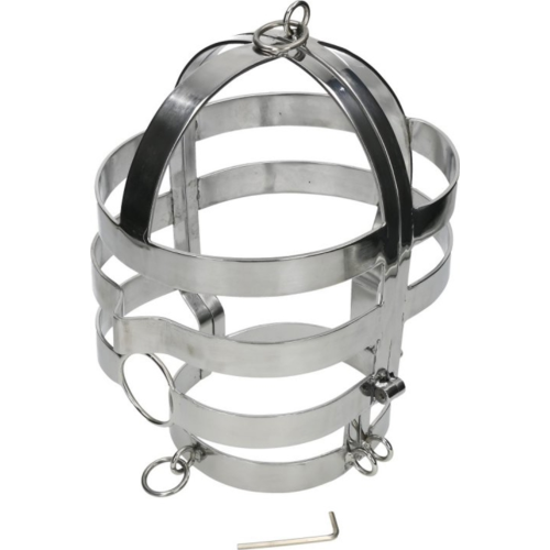 BDSM Mask Metal Hard with Collar – Thrilling Playtime