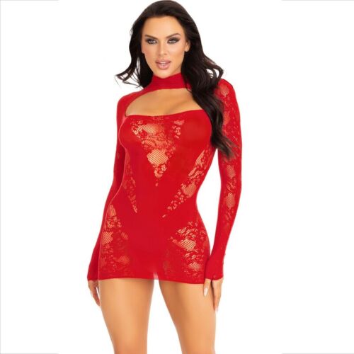 Red Lace Fire Minidress