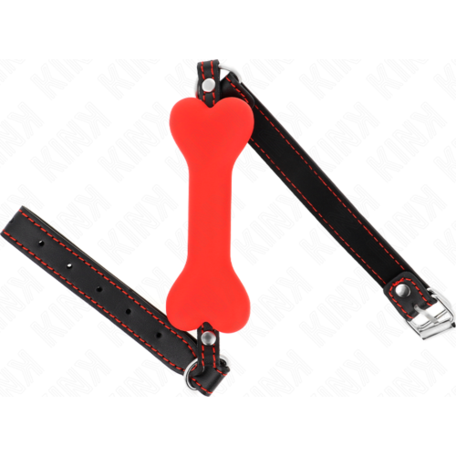 KINK Gag Red Bone 12 cm for Intimate Control