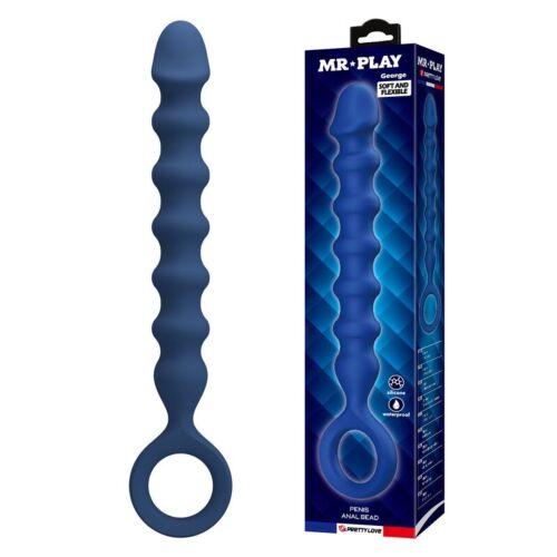 Anal Beads MR PLAY - Blue Silicone 28.5 cm