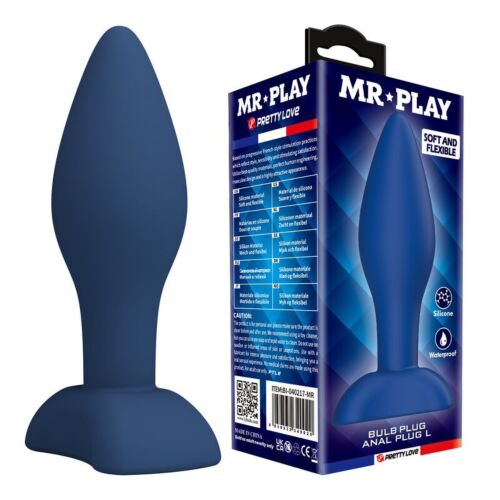 Anal Plug MR PLAY Tapered Silicone Blue Large