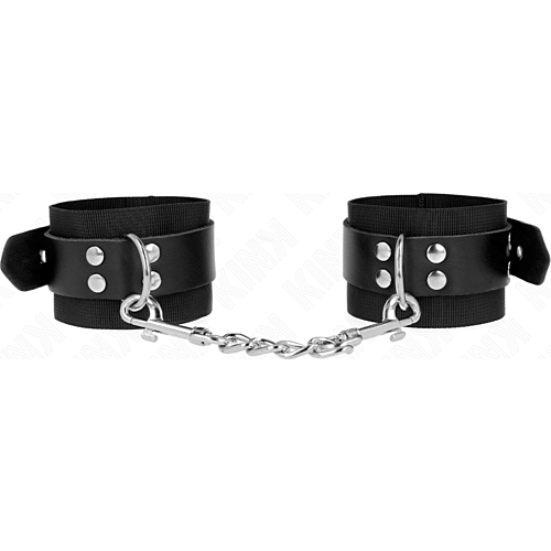 Black Nylon Wrist Restraints KINK Adjustable 19-29 cm