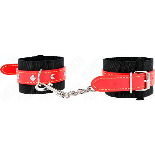 KINK Nylon Wrist Restraints with Adjustable Leatherette