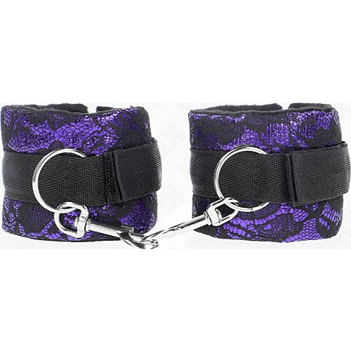 Wrist Restraints KINK Short Velvet Lace and Nylon