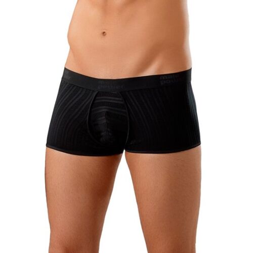 Male boxer textured black power enhancer