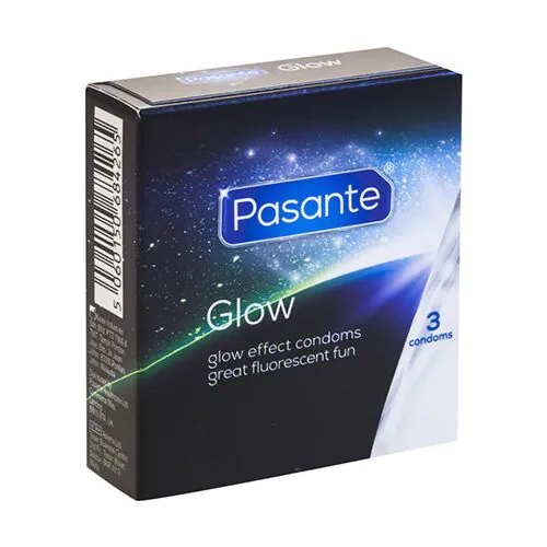 Condom Pasante Glow 3 Pack with Fluorescent Effect