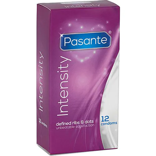 Pasante Ribs & Dots Intensity Condoms - Tapered and Textured