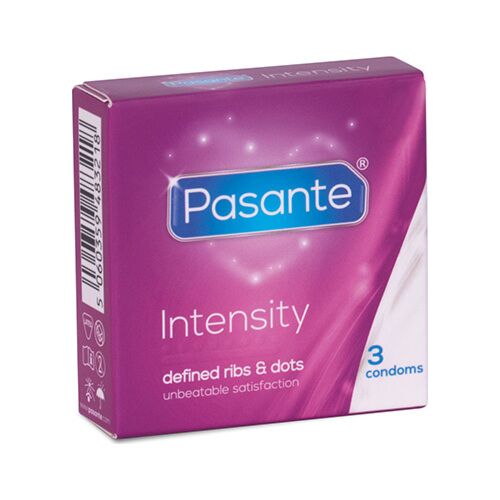 Pasante Ribs & Dots Intensity Condoms - Textured Sensation