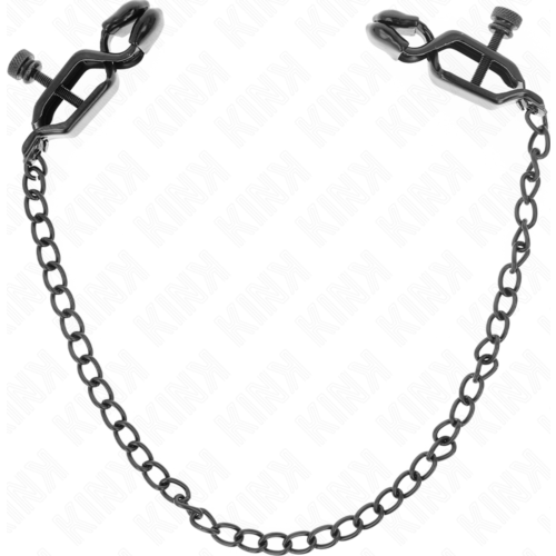 KINK Nipple Clamps Flat with Chain 30 cm for Sensual Play