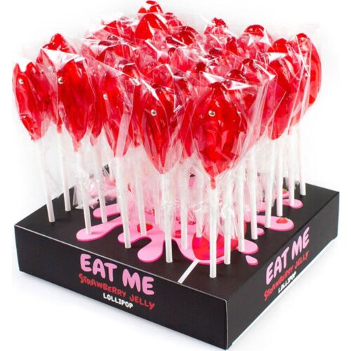 Vagina-Shaped Strawberry Lollipop by Secretplay - 40 Units