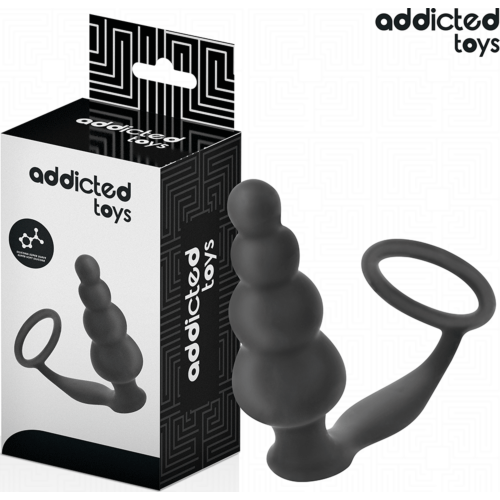 Anal Plug Addicted Toys Model 5 with Testicle Ring