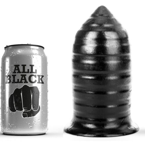ALL BLACK Anal Plug 16 cm Ribbed