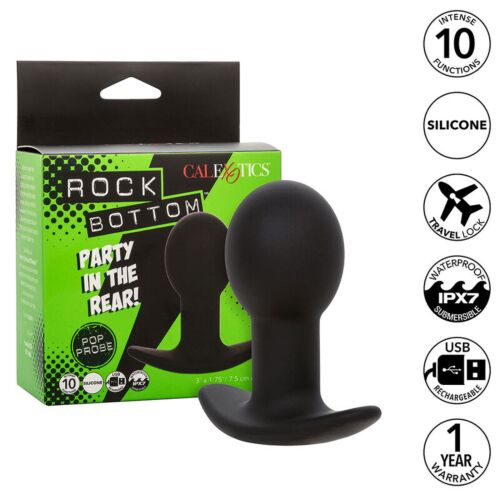 Anal Plug CALEXOTICS Rock Bottom with 10 Vibrations