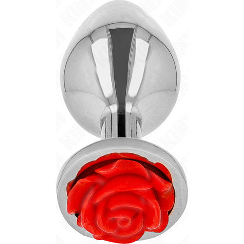 Anal Plug KINK with Red Rose Adornment