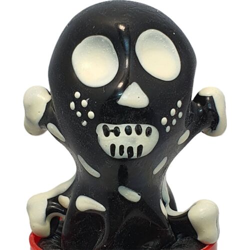 Novelty Condom CONDOMERIE Skull Black Model 2 - Hand-Painted Art