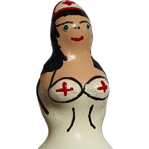 Novelty Condoms by CONDOMERIE - Hand-painted Nurse Black