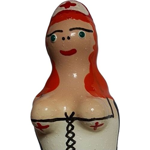 Novelty Condom CONDOMERIE Handpainted Nurse Redhead