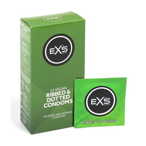 Condoms Exs Ribbed & Dotted with Extra Stimulation