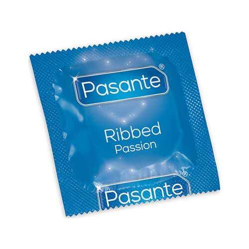 Pasante Ribbed Passion Condoms Box of 144 Units