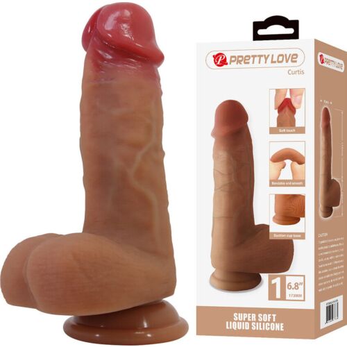 Dildo Pretty Love Curtis with Suction Base 17.3 cm