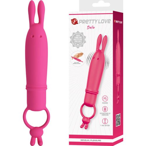 Vibrator Pretty Love Delia with Ring for Secure Grip