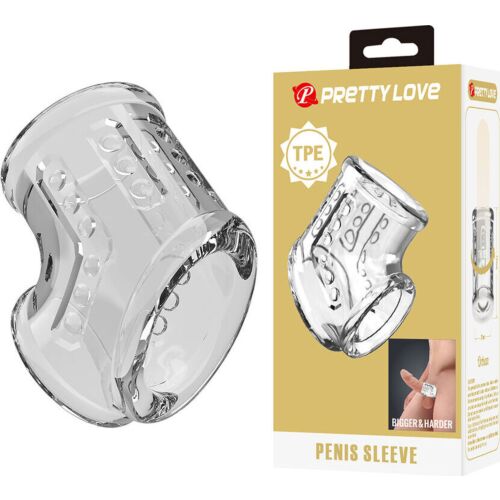 Sleeve Pretty Love Male Short Penis with Textured Surface