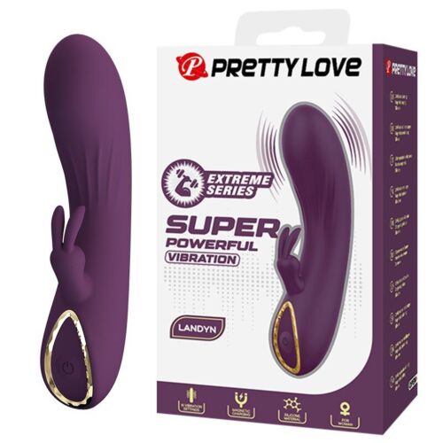 Rabbit Vibrator High Tech Landyn Rechargeable with Dual Stimulation