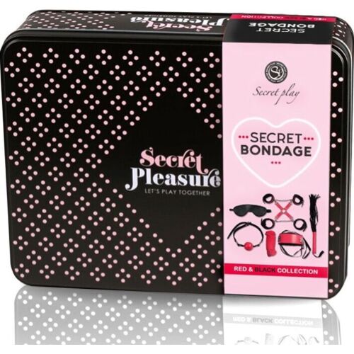 BDSM Set SECRETPLAY Red Collection - Complete Bondage Kit