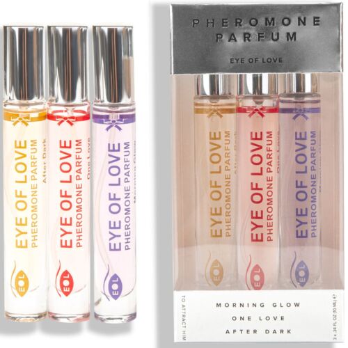Pheromone Perfume Set Eye of Love - Morning Glow, One Love, After Dark