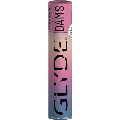 Oral Sex Dams Sheer Glyde Strawberry - Latex Barrier Sheets