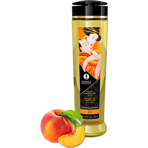 SHUNGA Stimulating Erotic Massage Oil 240 ML with Peach Aroma