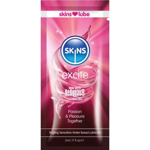 Lubricant SKINS Excite Water-Based Single-Dose 5ml
