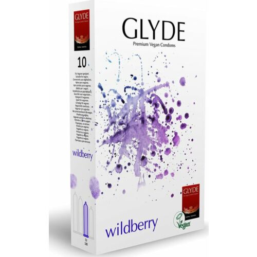 Vegan Condoms Glyde Ultra Wildberry - 10 Pack