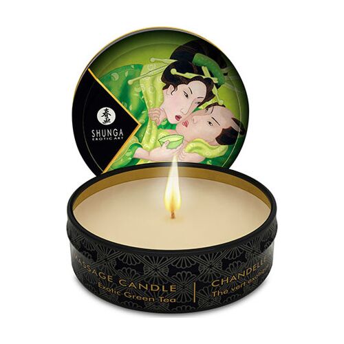 Massage Candle SHUNGA Mini Caress with Green Tea Aroma